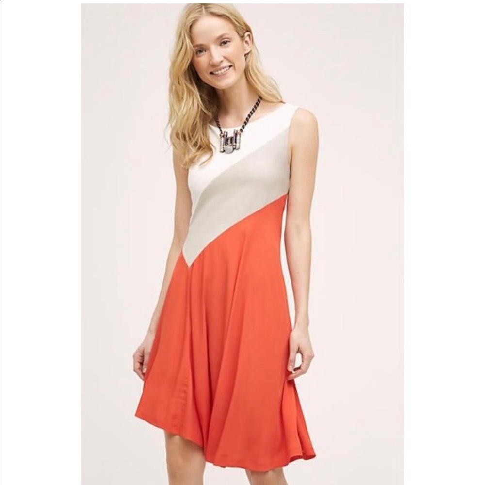 Anthropologie Maeve Cameron Medium Rib Knit Sleeveless Asymmetrical Dress